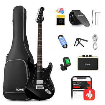Электрогитара Donner DST Seeker Deluxe Black (Комплект)