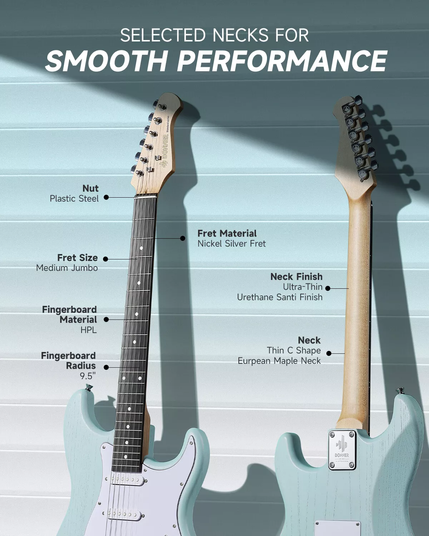Электрогитара DONNER DST-80 Surf Green - (Комплект) - ProSound