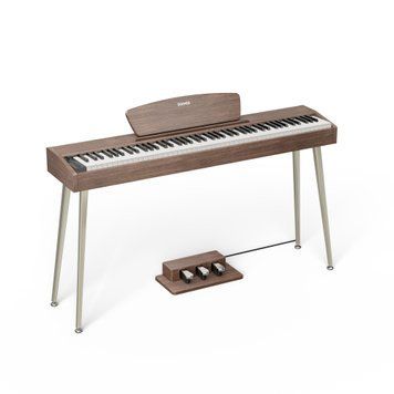 Цифровое пианино Donner DHP-100 PRO Walnut (стойка, 3 педали, пюпитр, блок питания)