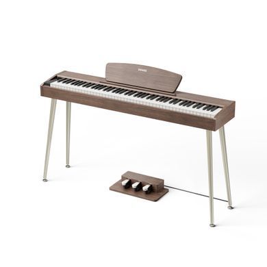 Цифровое пианино Donner DHP-100 PRO Walnut (стойка, 3 педали, пюпитр, блок питания)