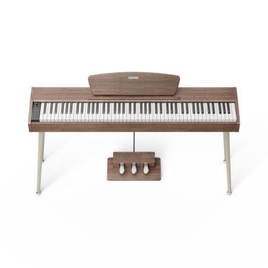 Цифровое пианино Donner DHP-100 PRO Walnut (стойка, 3 педали, пюпитр, блок питания)
