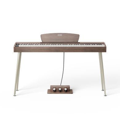 Цифровое пианино Donner DHP-100 PRO Walnut (стойка, 3 педали, пюпитр, блок питания)