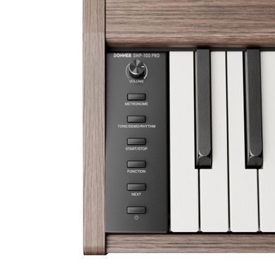 Цифровое пианино Donner DHP-100 PRO Walnut (стойка, 3 педали, пюпитр, блок питания)