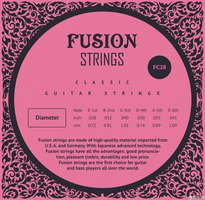 Струни для класичних гітар Fusion strings FC28