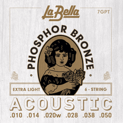 Комплект струн для акустичної гітари La Bella 7GPT (010-050)