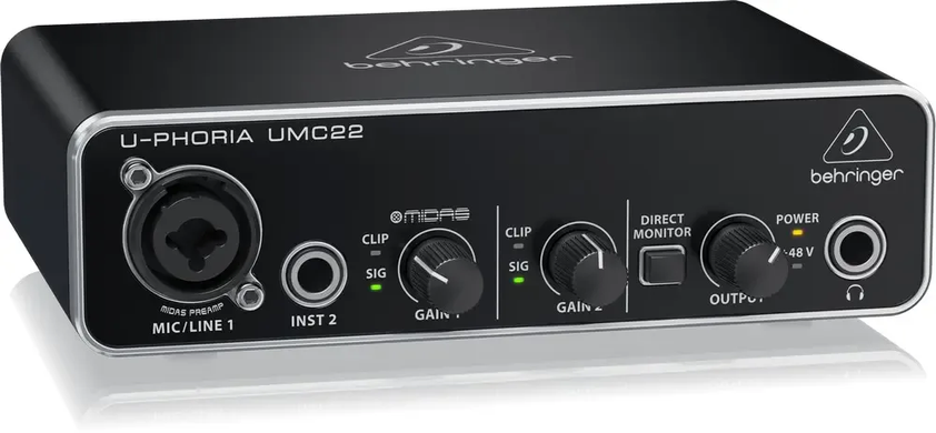 Аудіоінтерфейс BEHRINGER UMC22