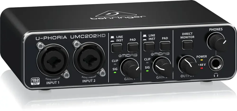 Аудіоінтерфейс BEHRINGER UMC202HD