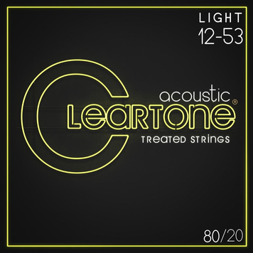 Струни для акустичної гітари Cleartone Acoustic 80/20 Bronze 12-53 (Light)