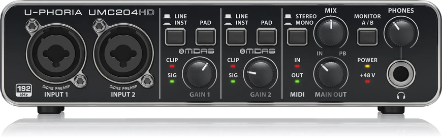 Аудіоінтерфейс Behringer UMC204HD