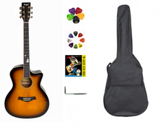 Акустична гітара Kaspar K400C SB (чохол, скарбничка, медіатор, струна, ключ)