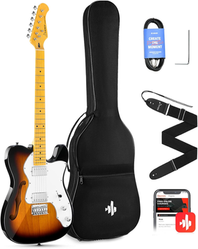 Электрогитара Donner DJC-1000 Sunburst (чехол, ремень, кабель)