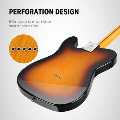 Електрогітара Donner DJC-1000 Sunburst (чохол, ремінь, кабель)