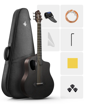 Акустическая гитара DONNER MUSIC Rising-G1 38&rdquo; Black (комплект)