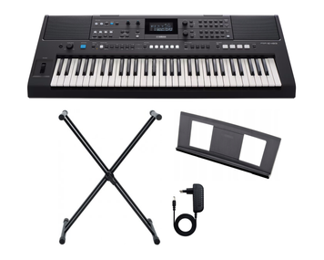 Синтезатор Yamaha PSR-E483 (Блок живлення, пюпітр, стійка)