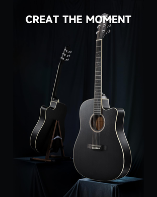 Електроакустична гітара DONNER D-41C Matte Black (Повний Комплект)