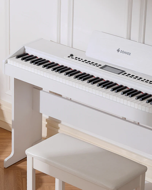 Цифрове піаніно Donner DDP-95 WH (стійка, 3 педалі, пюпітр, блок живлення)