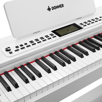 Цифрове піаніно Donner DDP-95 WH (стійка, 3 педалі, пюпітр, блок живлення)