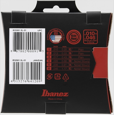 Струни для електрогітар IBANEZ IEGS61 ELECTRIC GUITARS STRING 10-46