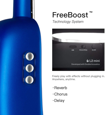 Трансакустическая Укулеле Lava U26 Freeboost Blue + Чехол